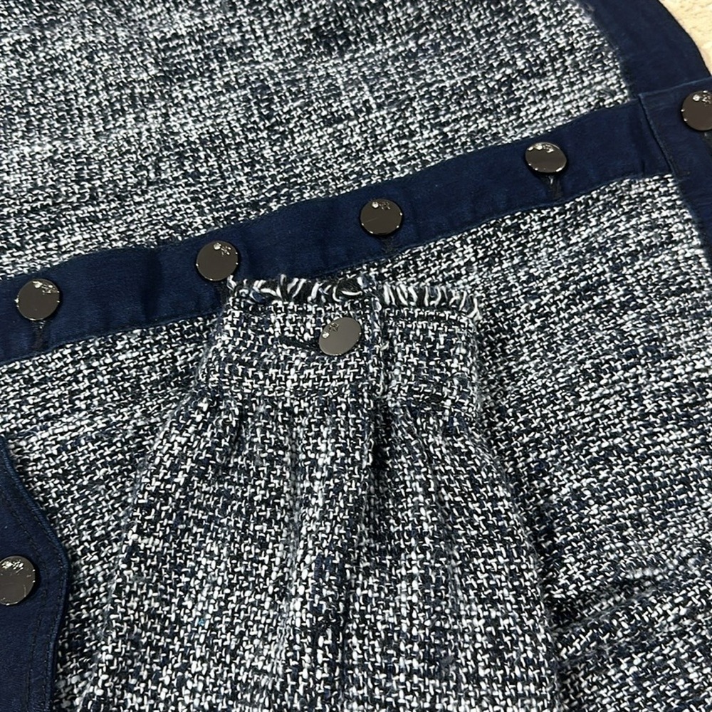 DG2 by Diane Gilman Mixed Media New Classic Stretch & Boucle Jacket- Indigo-L - Picture 3 of 8